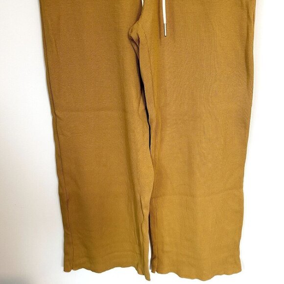 NWT MATE the Label Yellow Organic Thermal Wide Leg Pant - S - Picture 7 of 9